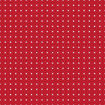 White and red Polka Dot seamless pattern. Vector background.