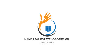 hand logo and real estate logo design.