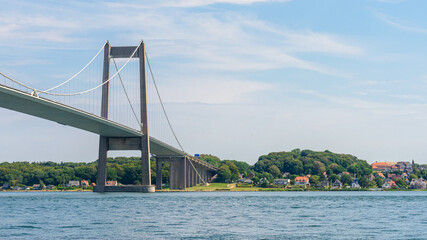 During the summer the narrow belt at Lillebælt is quite busy with small motorboats, tour ships and sail ships - on top of the usual traffic. © Daniel Holm Hansen