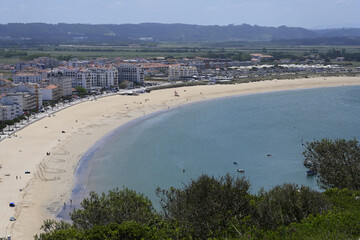 View over Sao Martinho do Porto beach, Leiria District, Portugal