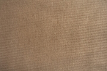 View of beige cotton jersey fabric from above
