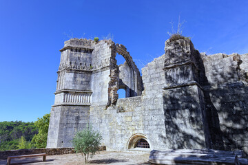 Chapter house ruins, Castle and Convent of the Order of Christ, Tomar, Santarem district, Portugal
