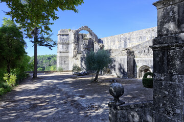 Chapter house ruins, Castle and Convent of the Order of Christ, Tomar, Santarem district, Portugal