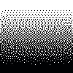 Pixel abstract mosaic background Gradient design Isolated black elements on white background Vector illustration for website, card, poster