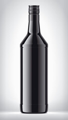 Non transparent bottle on background. 