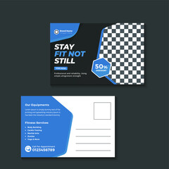 Creative corporate business postcard template design