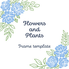 Flowers and Plants Frame template