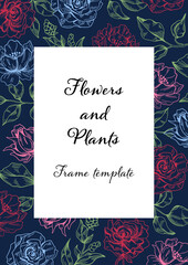 Flowers and Plants Frame template