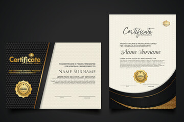 certificate template with Luxury realistic texture pattern,diploma,Vector illustration