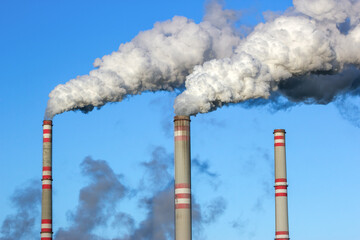 Air pollution from a coal power plant
