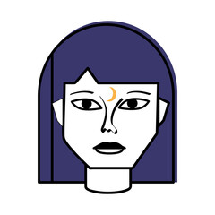 woman abstract head