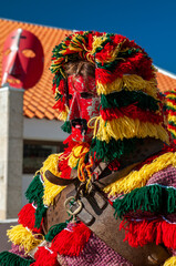 Fototapeta na wymiar Caretos de Podence, Traditional mask and carnival at Podence, Trás os Montes, Portugal