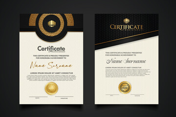certificate template with Luxury realistic texture pattern,diploma,Vector illustration