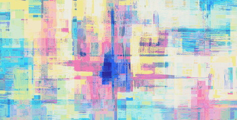 Digital abstract rough strokes. Light oil painting on canvas, background illustration