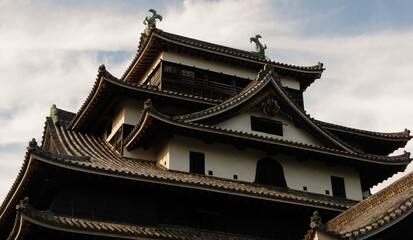 松江城のシンボル　しゃちほこ　日本