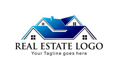 Luxury real estate house vector logo