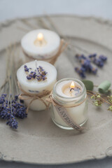 ラベンダーのキャンドル　