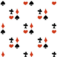 Card game signal seamless pattern. Play polka dot texture, abstract background. 