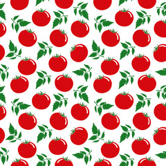 illustration vector graphic of tomato seamless pattern