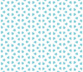 Abstract fantasy thin line hexagon, triangle geometric seamless pattern. Creative mosaic, tile background.