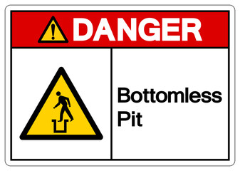 Danger Bottomless Pit Symbol Sign,Vector Illustration, Isolate On White Background Label. EPS10