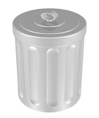 geschlossener Mülleimer mit Deckel
