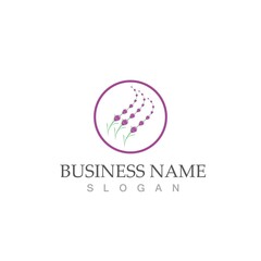 fresh lavender logo vector flat