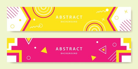 Abstract vector geometric background banner template