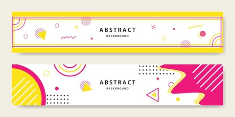 Abstract vector geometric background banner template