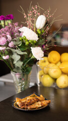 pancakes with orange jam sweet