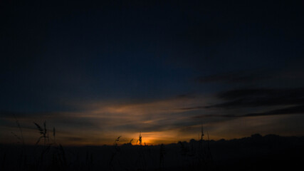 Atardecer en la montaña