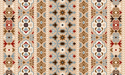 Carpet bathmat and Rug Boho Style ethnic design pattern with distressed texture and effect
- 416545720