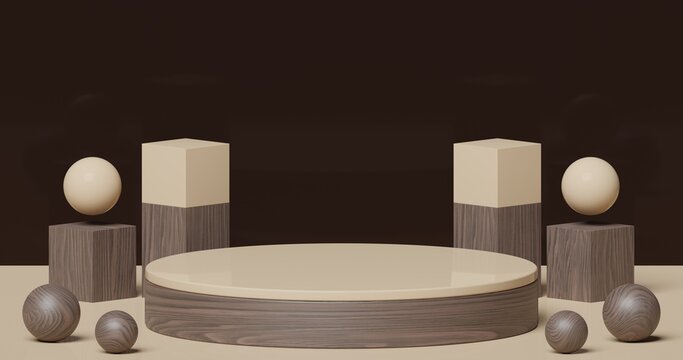 Abstract 3d render, Mock up podium for product presentation, abstract minimal concept, Showcase, geometric background, Product Presentation