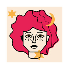 abstract face female