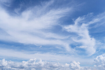 Beautiful cloud with blue sky natural background