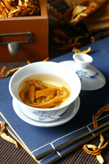 tangerine peel tea in cup