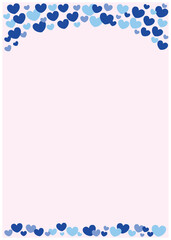 2Blue and light blue heart frame