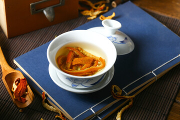 tangerine peel tea in cup