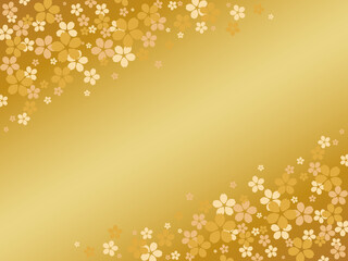桜背景（ゴールド）