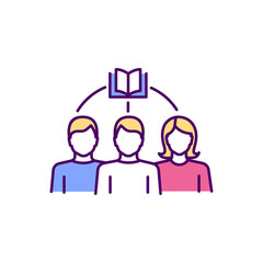 Online library benefits RGB color icon. 24 hour availability. Multiple access. Customizable search. Huge collections. Elearning advantages. Preservation and conservation. Isolated vector illustration