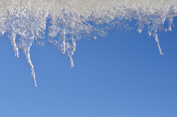 icicles on a blue sky