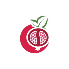 pomegranate fruits  icon vector illustration design