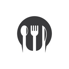 fork,spoon and knife  icon vector illustration