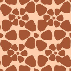 Giraffe fur seamless pattern, tropical animal skin texture
