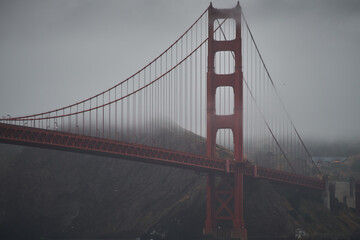 Golden Gate Bridge - Foggy and Overcast