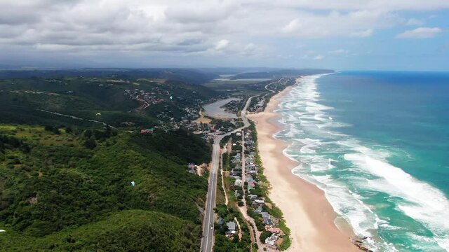 Paragliding Aerial view in South Africa
