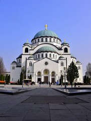 Fototapeta na wymiar Temple of Saint Sava in Belgrade, Serbia