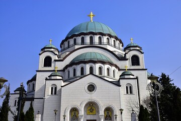Fototapeta na wymiar Temple of Saint Sava in Belgrade, Serbia