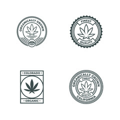 Obraz premium Cannabis badge design element