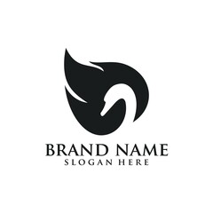 Swan Hair Logo design inspiration